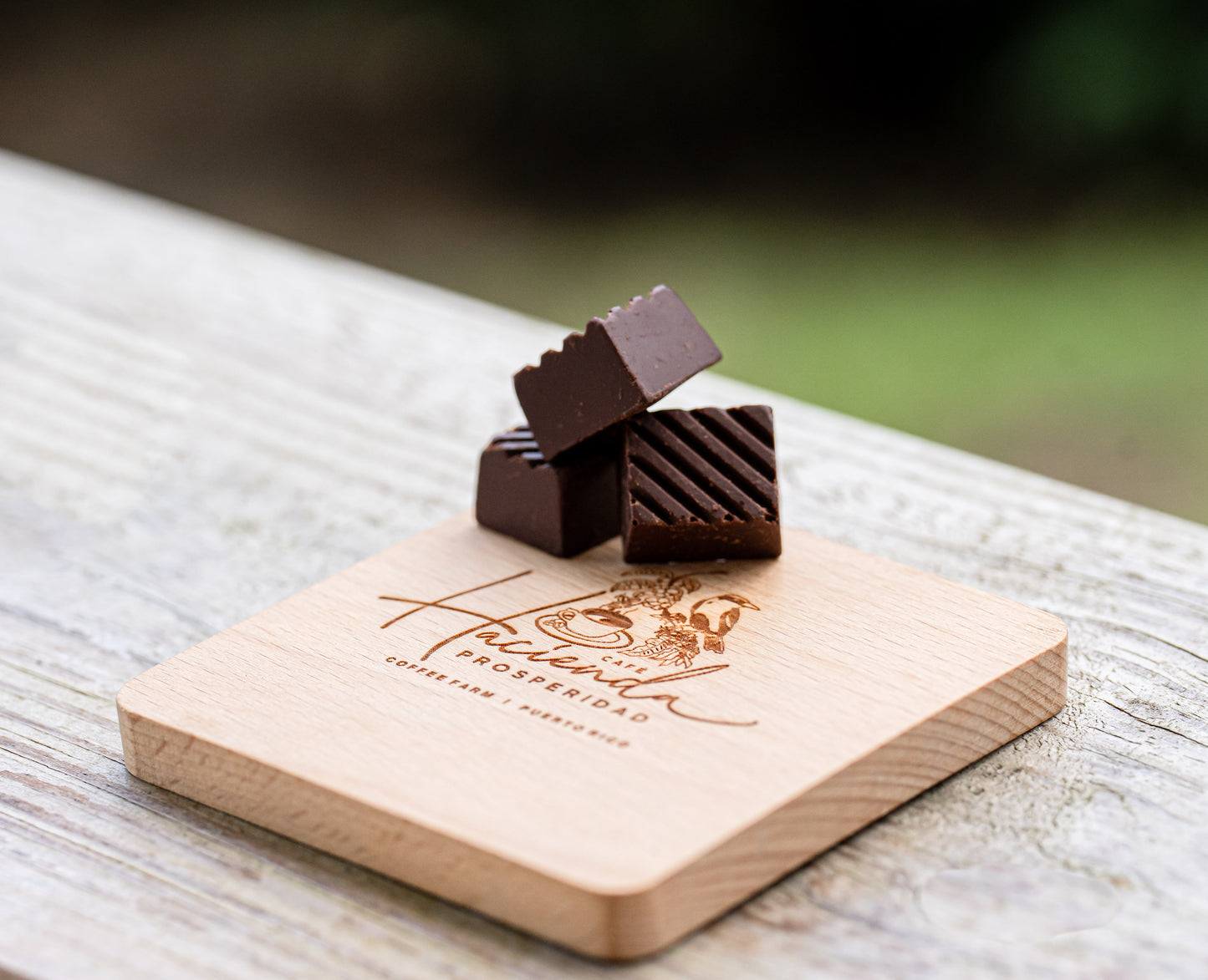Fine chocolate blended with our coffee