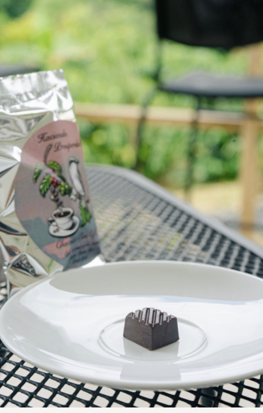 Fine chocolate blended with our coffee
